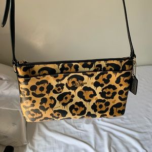 COACH East West Crossbody Leopard Bag